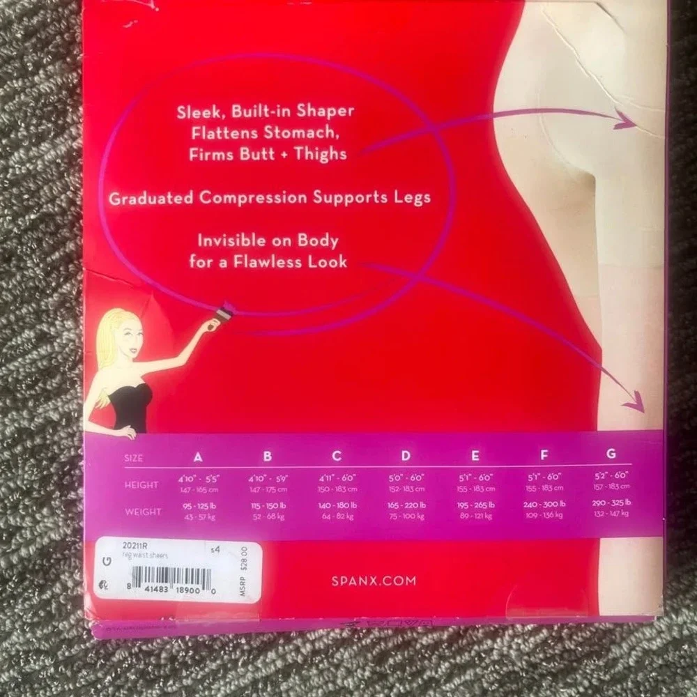 Spanx New & Improved Sheers  Shaping Graduated Compression Tights S4 Size G